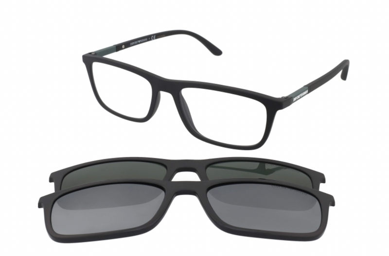 Armani eyeglasses with best sale magnetic sunglasses