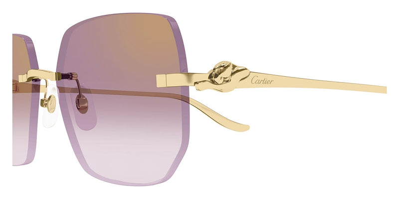 サングラス Cartier Cartier - CT0549S - 004 gold gold violet Cartier Panthere CT0549S 004 Sunglasses - US