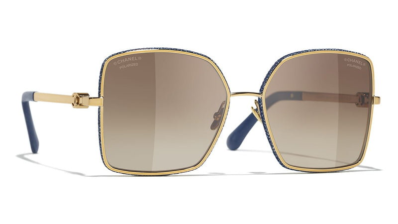 CHANEL スクエアサングラス 薄いブラウンレンズ CHANEL 4288Q C488/S9 Sunglasses - US