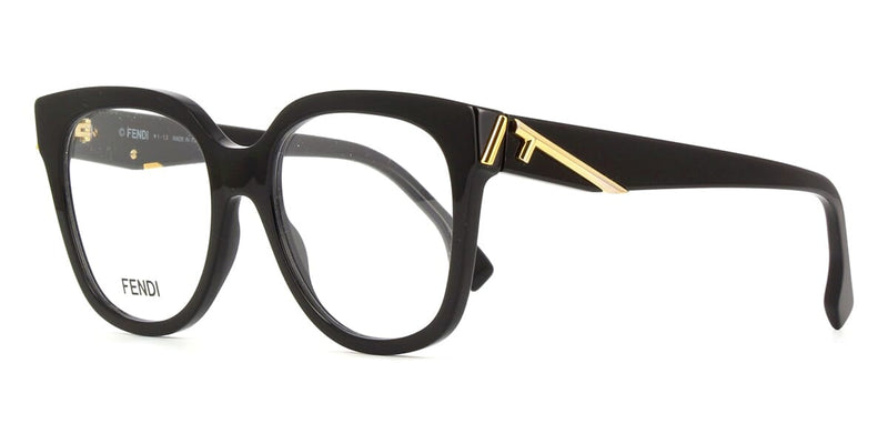 FENDI FE50064I 001 Black Square Glasses US