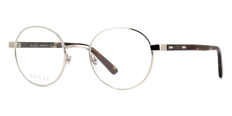 NEW Gucci GG0973O retailer 002 Silver Geometric Metal Women Eyeglasses