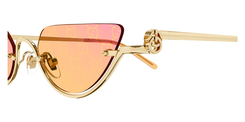 New Gucci Yellow Gold Cat Eye Women Sunglasses GG1603S 004 Gucci GG1603S 004 - Sunglasses for Woman - LookerOnline main image 2