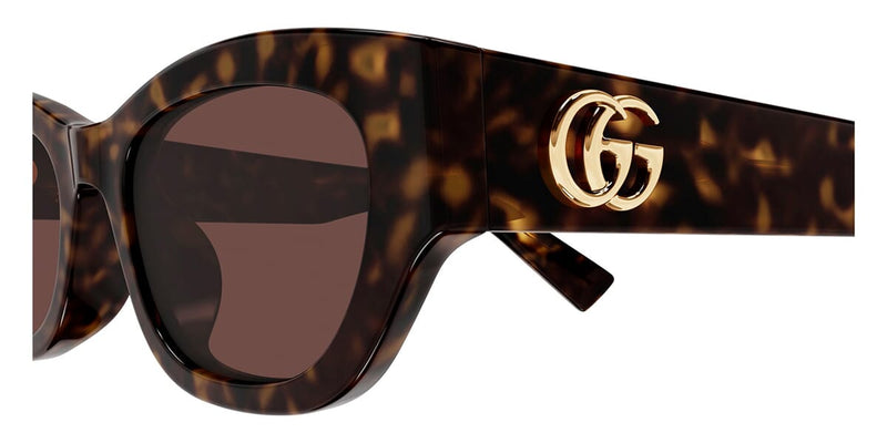 GUCCI サングラス ロゴ ラインストーン ブラウン GG0419SA グッチ GUCCI 定番テンプルストーンロゴサングラス 0419SA【FITHOUSE