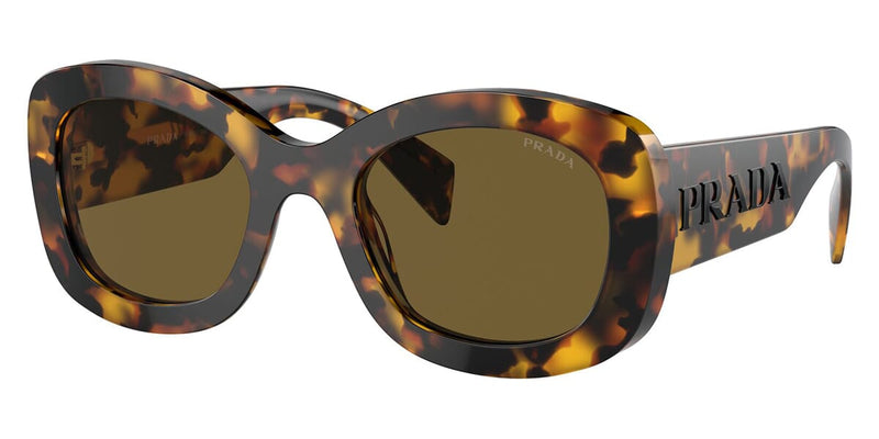 PRADA トータスシェル ラウンドメガネ Prada Eyewear ラウンド眼鏡フレーム | ブラウン | FARFETCH JP