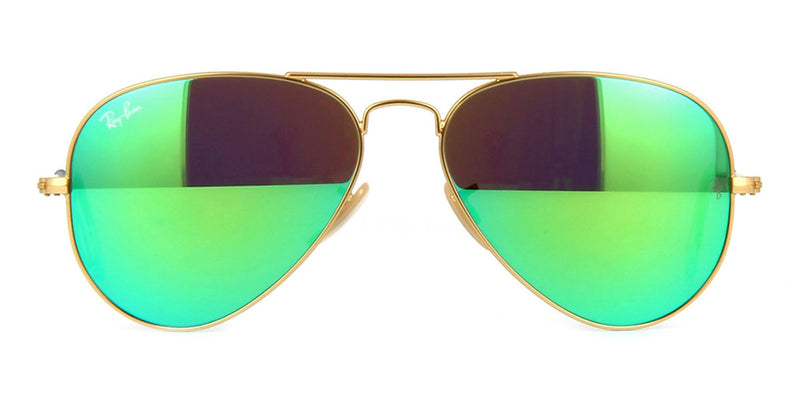 Ray Ban Aviator 3025 112 19 Green Flash Mirror Sunglasses US