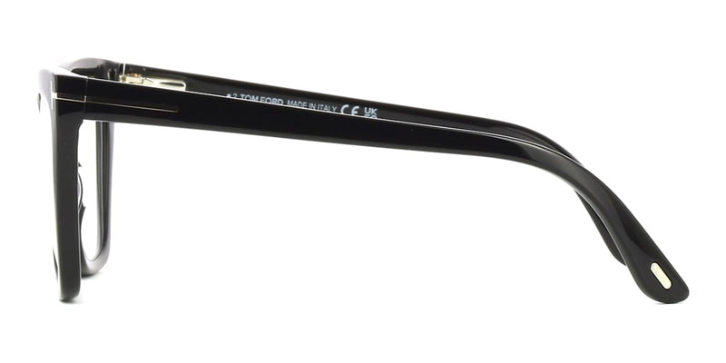 Tom Ford Women Sunglasses Black Blue Block Clip-On Grey Cat Eye FT5971-B 001 NEW Tom Ford FT5971-B Cat Eye Clip On Sunglasses in Black  main image 4