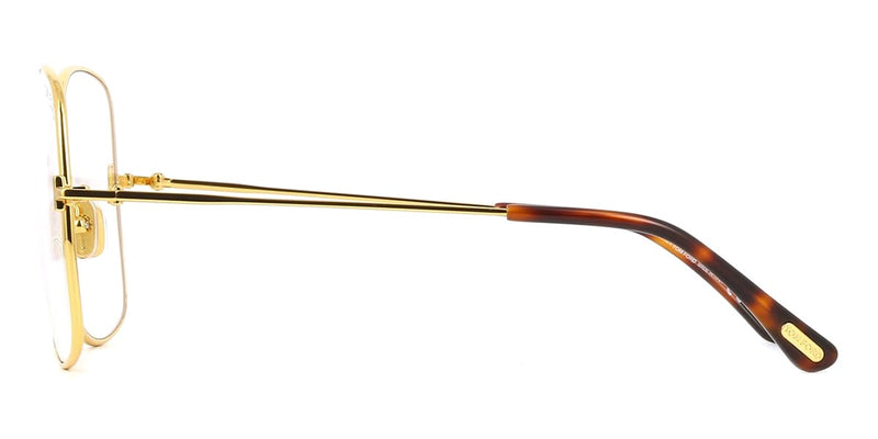 Tom Ford Women’s Eyeglasses Gold Oversized Square FT6048-B 030 NEW AUTHENTIC Tom Ford FT6048-B Glasses 030 Shiny Deep Gold - eye-oo.com main image 4