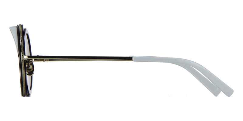 Cutler and Gross 1277 01 Black and White with Gold Sunglasses - US