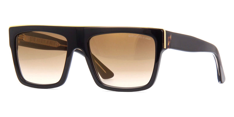 Cutler and Gross 1354 01 Black with Gold Band Sunglasses - US