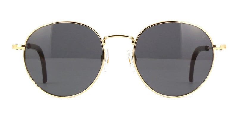 American Optical 1002  Gold and Gray Round Sunglasses ??️?? American Optical Grey Round Unisex Sunglasses AO-1002 1 51  main image 4