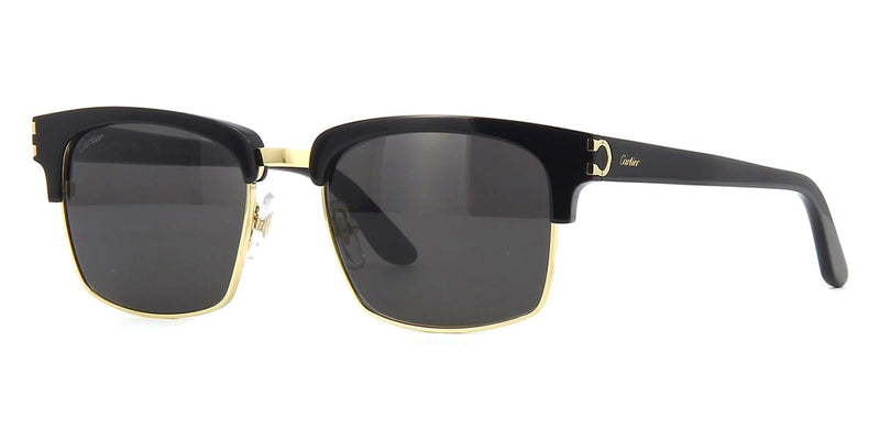 Cartier CT0132S 001 Black and Gold Sunglasses - US display picture 1