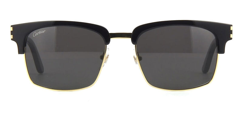 Cartier sunglasses black and gold hot sale