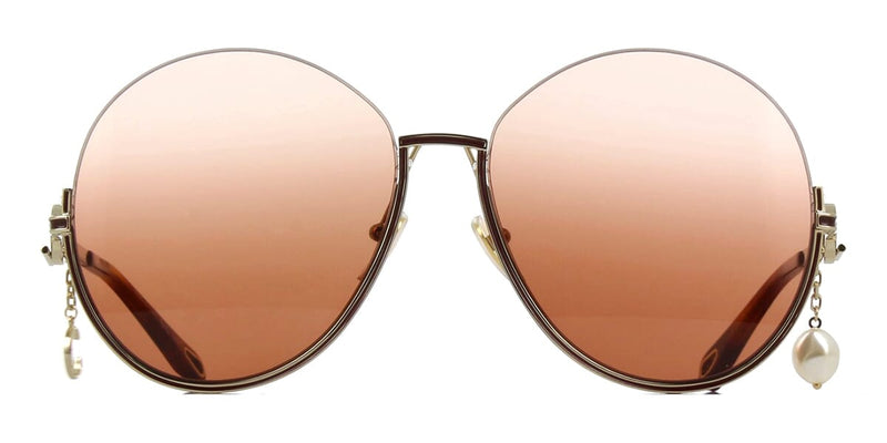 Chloe Sofya Gold Brown CH0067S 002 Sunglasses With Detachable