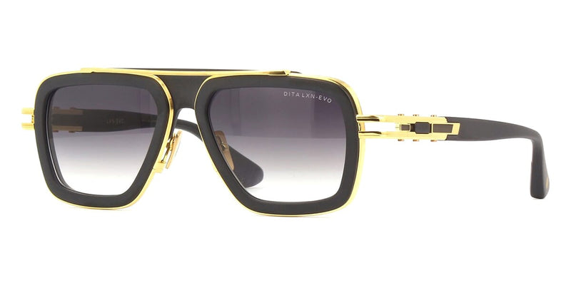 New Dita LXN EVO Matte Black/Gold Sunglasses - Sun Optics online