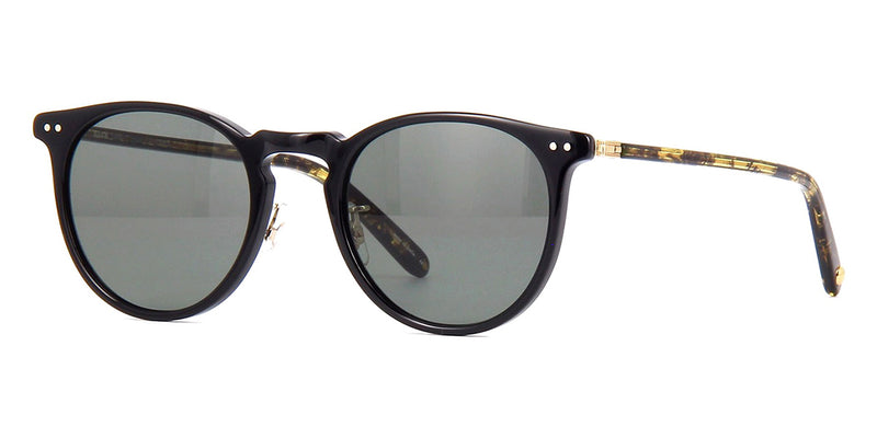 Garrett Leight Rialto サングラス Garrett Leight Rialto MBK Round Sunglasses - Black