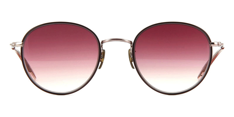 Garret Leight Round Sunglasses with Purple Lenses Garrett Leight Julien 2169 BK/SFBBRY Sunglasses - US main image 4