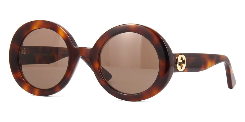 Gucci havana outlet sunglasses round