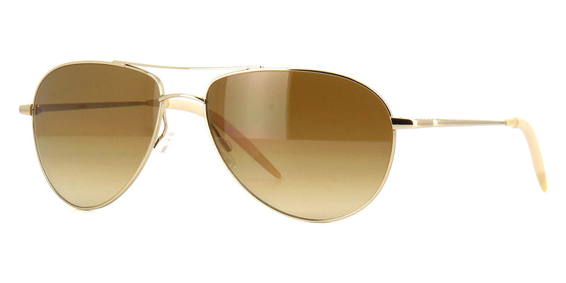 Gordon S | Aviator Sunglasses Made in USA Demi Amber / 56-17-145