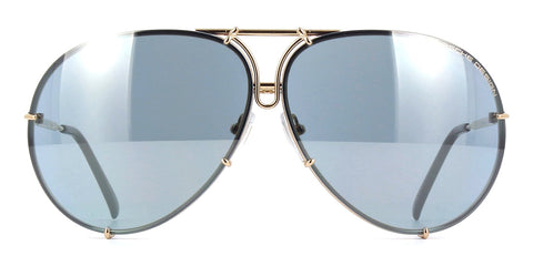 Porsche Design 8478 A Gold Frame - Brown + Blue Lenses - As Seen On Johnny Depp