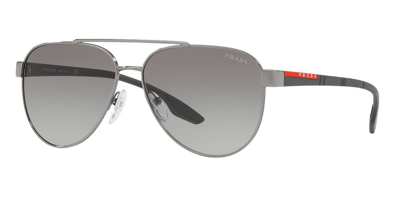 Prada Sport Sunglasses PS 55VS 5AV-1X1 Gunmetal w Gradient Lens Aviators sold NEW