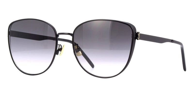 Saint Laurent SL M89-003 Monogram Metal Spoiler 61MM Round Sunglasses W/Blk  Case