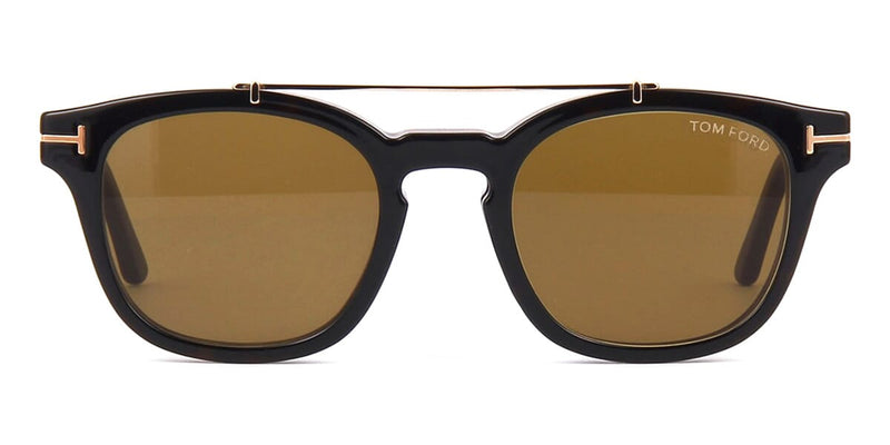 Tom Ford TF5532-B 52E Blue Control with Clip On Glasses US