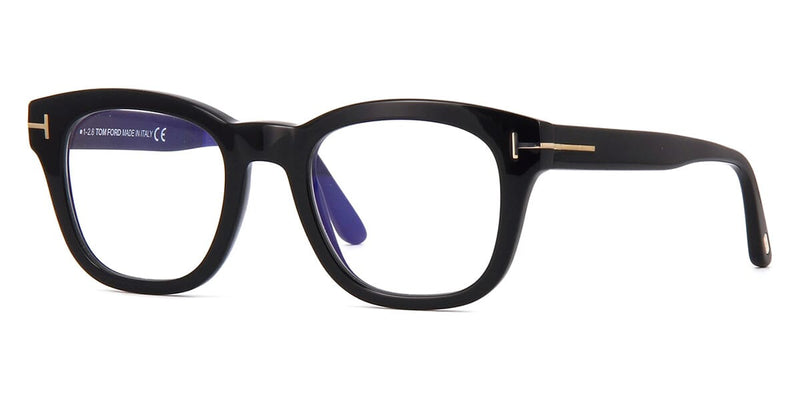 New Authentic Tom Ford TF 5580 B 001 Black Silver Eyeglasses popular Blue Block Lens