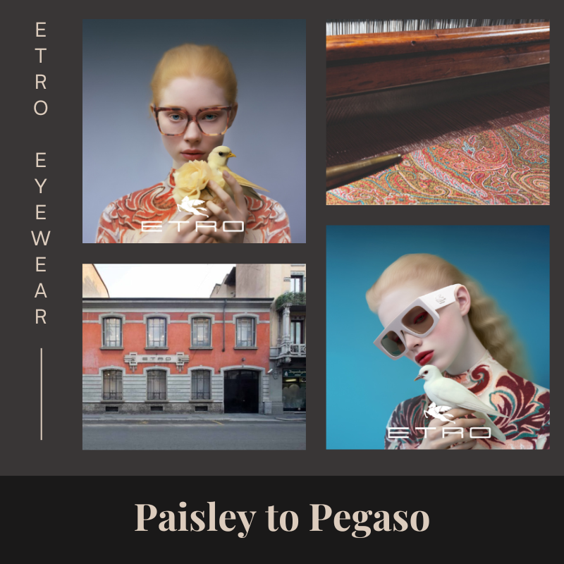 ETRO Rizzoli　Gimmo Etro　ジンモ・エトロ Etro Eyewear: A Tale of Heritage, Paisley and the Mythical Pegaso