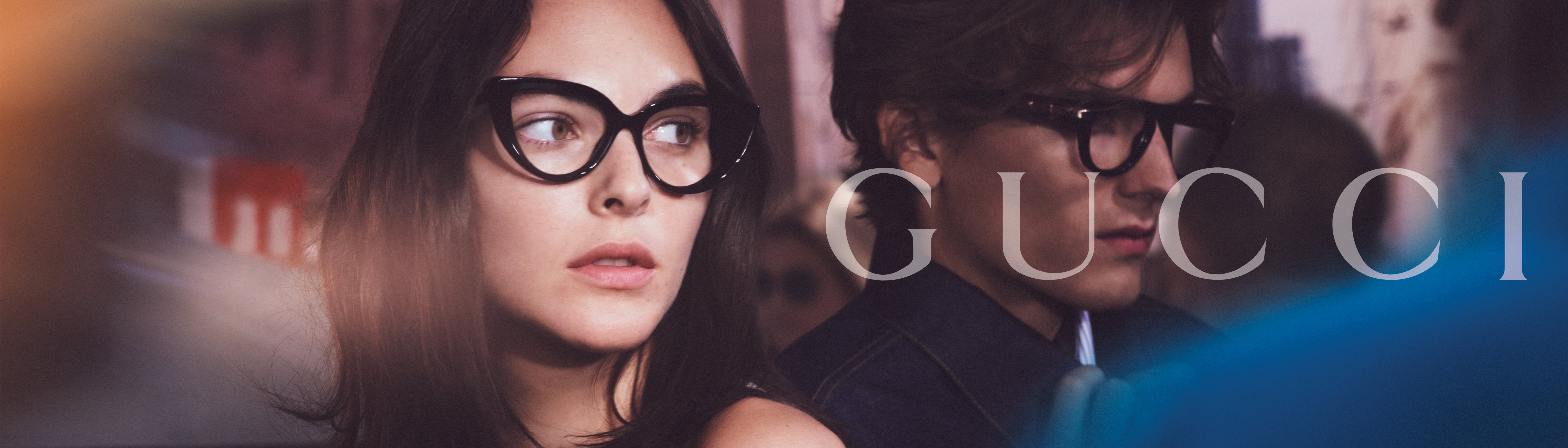 Gucci logo-charm square-frame Glasses - White