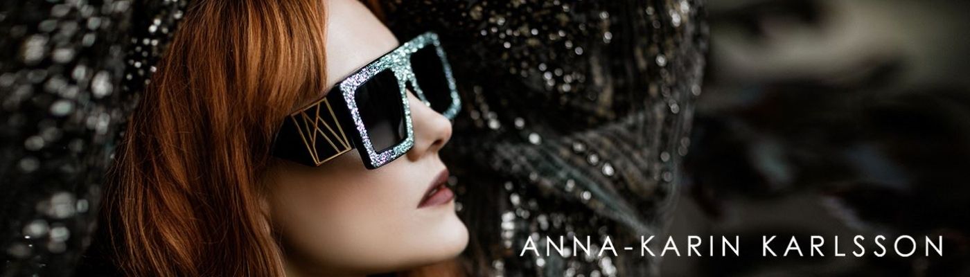 Anna-Karin Karlsson Panther Square Titanium-Crystal Sunglasses