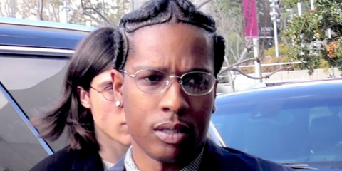 ASAP Rocky appears outside court in Los Angeles on February 4th 2025 wearing Ray-Ban RB6475 silver metal glasses - buy online. 