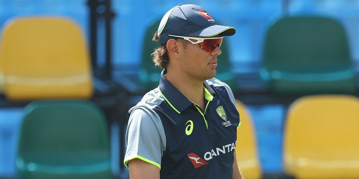 Australian cricketer Aaron Hardie was seen wearing white Oakley Sphaera OO9403 11 sunglasses with Prizm field lenses during an Australia ODI squad training session in Colombo, Sri Lanka, February 2025