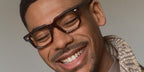 Aaron Pierre was seen wearing dark havana Cutler and Gross 1410 02 Dark Turtle optical glasses in the cover story of Man About Town, Spring/Summer 2024 issue