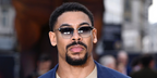 Aaron Pierre was seen wearing black and silver Paul Smith Linden PS24111S 045 clubmaster-style sunglasses at the world premiere of The Odyssey in London, July 2026.