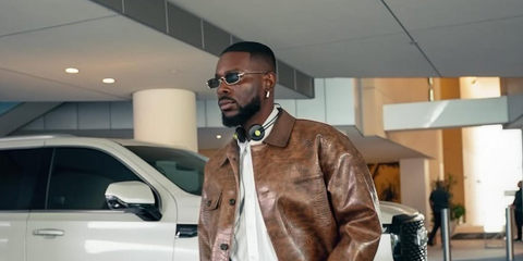 Nigerian singer-songwriter Adekunle Gold was seen wearing Gucci GG1278S 001 sunglasses in his Instagram post, promoting his upcoming album FUJI, October 2025. Shop online now on Pretavoir