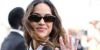 Adria Arjona was seen wearing tortoiseshell Prada PR 26ZS 14L09Z sunglasses to attend the brand's Spring/Summer 2025 fashion show during Milan Fashion Week