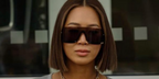 Aimee Song wears Gucci GG1637S 002 sunglasses at Gucci's SS24 fashion show in Milan, Italy - September 2024.