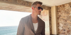 Alexander Ludwig was seen wearing black Tom Ford Marcus TF1023 01B aviator sunglasses with green gradient lenses in his Instagram post, November 2024