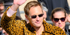 Alexander Skarsgard wore silver Valentino VG0035S 001 sunglasses at the Valentino Spring Summer 2027 show during Paris Fashion Week.