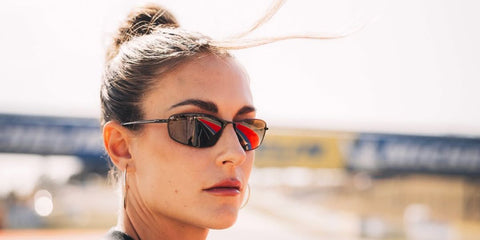Spanish footballer Alexia Putellas was seen wearing black Oakley Whisker OO4141 03 Prizm Polarised sunglasses at the MotoGP of Catalunya 2025. Shop online now on Pretavoir