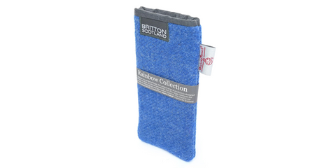 Amy Britton Rainbow Harris Tweed Light Blue Soft Case