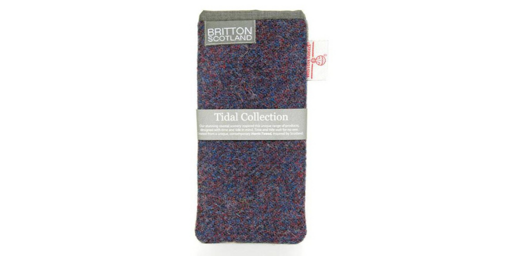 Amy Britton Tidal Harris Tweed Aubergine Soft Case