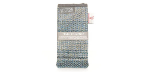 Amy Britton Tidal Harris Tweed Teal Stripe Soft Case