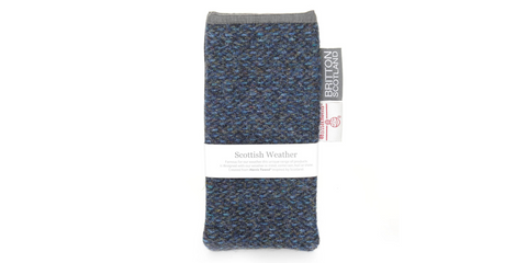 Amy Britton Weather Harris Tweed Deep Blue Sea Soft Case