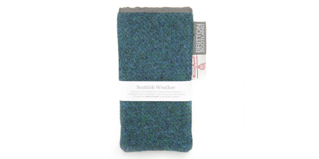 Amy Britton Weather Harris Tweed Stormy Sea Soft Case