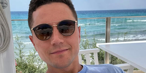 Spanish footballer Ander Herrera was seen wearing Ray-Ban RB 3546 9009/85 sunglasses in Greece, shared through his Instagram post in June 2024.