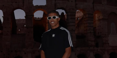 Brazilian footballer Andrey Santos of Chelsea FC was seen wearing white Prada PR 17WS 1425S0 Symbole Sunglasses in his Instagram post, December 2023.