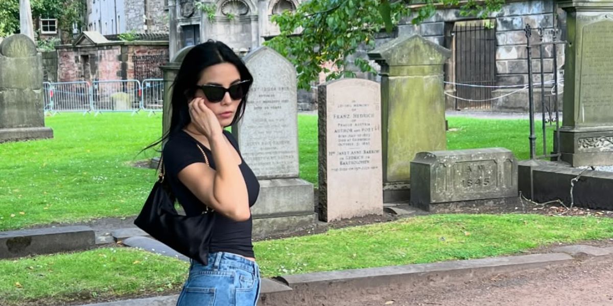 Coemdian and actress Anna Akana was seen wearing black Saint Laurent Sun SL 466 001 square cat eye sunglasses in her Instagram post
