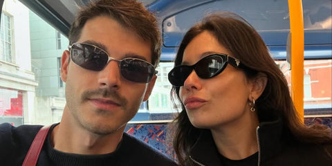 Spanish actress Anna Castillo was seen wearing black Prada PR 26ZS 16K08Z sunglasses in her Instagram post, August 2025.