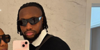 Footballer Antoine Semenyo was seen wearing black Bottega Veneta BV1277S 001 sunglasses in his Instagram post, March 2025.